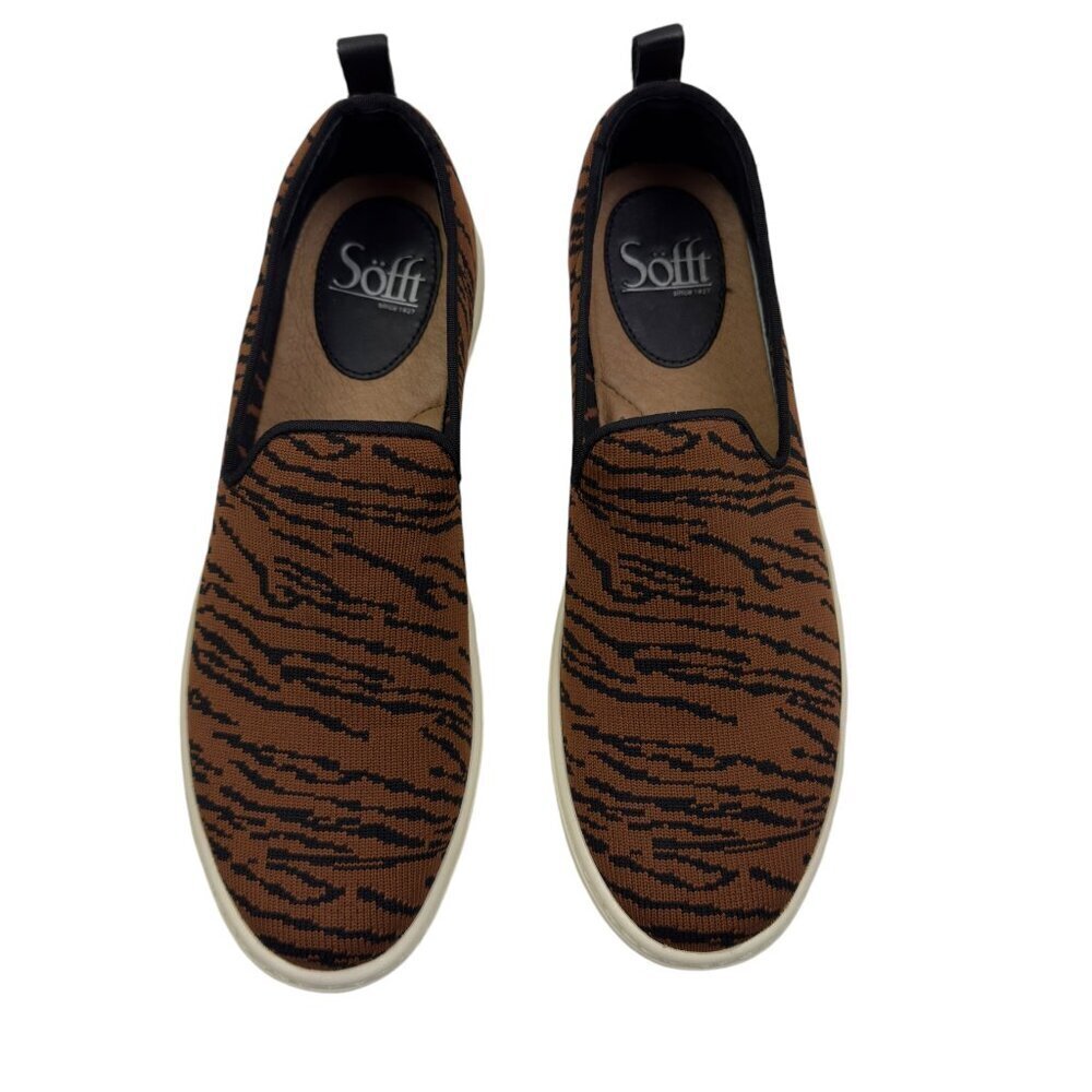 Sofft Somers Slip-On Sneaker Brown/Black Tiger/Animal Print Women's Size 7.5